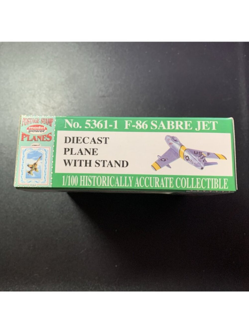 Model Power 5361-1 F-86 Sabre Jet 1:100 Diecast Postage Stamp Plane NIB Vtg - Picture 4 of 7